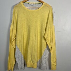 Boden yellow/gray 100% cotton sweater size 14
